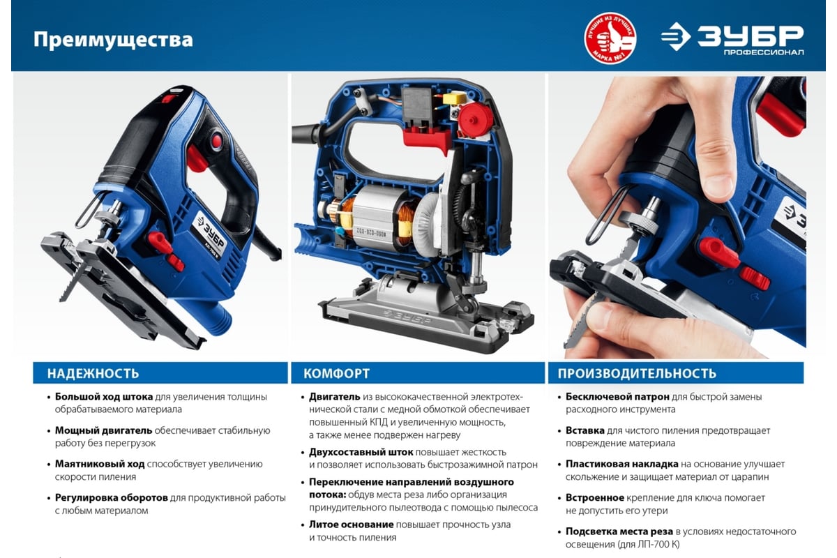 Электрический лобзик ЗУБР Профессионал 700 Вт, кейс ЛП-700 К - выгодная  цена, отзывы, характеристики, 1 видео, фото - купить в Москве и РФ