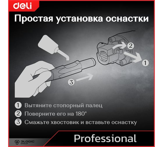 Профессиональный отбойный молоток DELI DE-DG15-2E 134563