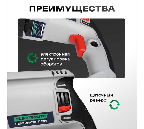 Перфоратор ударный электрический Electrolite П 1100 6638