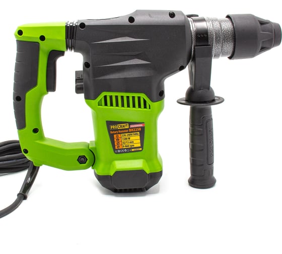 Перфоратор PROCRAFT 1500 Вт, 6,0 Дж, 0-4250 уд/мин, SDS+ BH2250