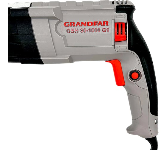 Перфоратор GRANDFAR (щетки 1 пара, зубило плоское 1 шт, пика 1 шт, бур 6/100,8/100,10/100 по 1 шт ) GBH30-1000G1