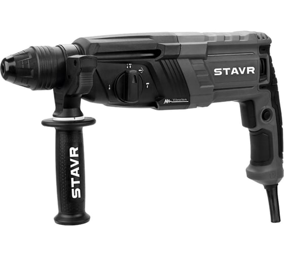 Перфоратор СТАВР SDS-PLUS, 30мм, горизонт, 1100Вт, Stavr SBH 1100-30AV, 3 режима, AVS, 3.2Дж, 0-1000об/мин, 0-5200уд/мин, кабель 3м (набор осн, кейс) 9030300314