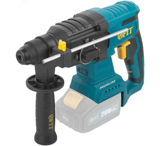 Перфоратор монтажный FIT аккумуляторный, 20В, 0-1150об/мин, 0-5200уд/мин, 3Дж, 3реж., SDS-PLUS, бесщеточный, реверс, рез. накл., без АКБ, кор. 79910