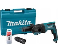 Перфоратор Makita SDS+,800Вт,26мм,огр. глубины, кейс, б/зажимной патрон HR2670FT