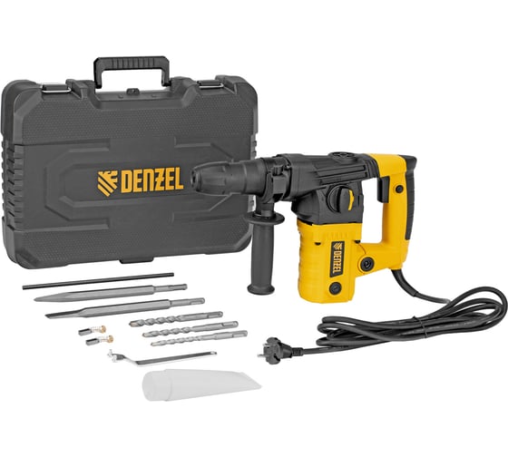 Перфоратор электрический Denzel RHVB-1100-26, SDS-plus, 1100 Вт, 4 Дж, 4 реж.// 26613