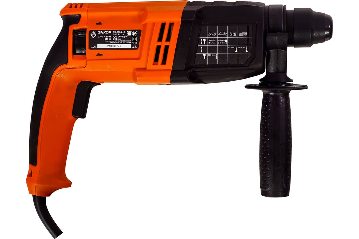 Перфоратор Энкор ПЭ-650/24Э SDS+ 50111 - выгодная цена, отзывы ...