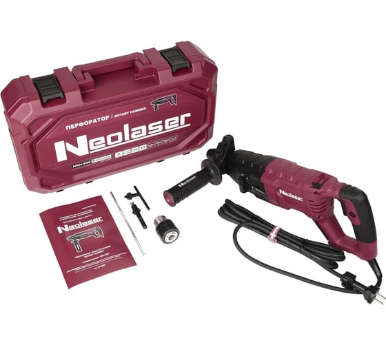 Перфоратор NeoLaser NRH-800 800Вт, патрон SDS-Plus, 3 1 режима, 3,8Дж, NL02001