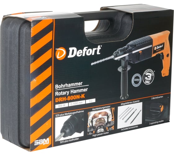Электрический перфоратор DEFORT DRH-800N-K 93720360