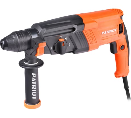 Перфоратор PATRIOT RH 307 SDS+, мощность 1125 Вт, 3.3 Дж, 3 режима работы, макс.диаметр 30 мм, набор буров и долот, глубиномер, кейс 140301369