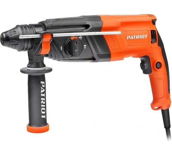 Перфоратор PATRIOT RH 267Q SDS+, мощность 825 Вт, 2.8 Дж, 3 режима работы, макс.диаметр 26 мм, быстросменный патрон QCC, набор буров и долот, глубиномер, кейс 140301328