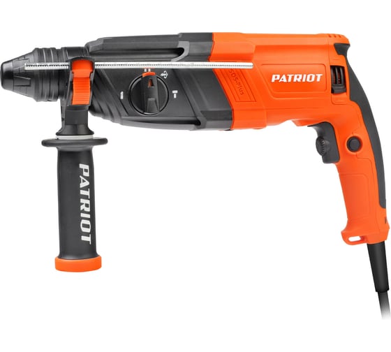Перфоратор PATRIOT RH 263 SDS+, мощность 880 Вт, 2.9 Дж, 3 режима работы, макс.диаметр 26 мм, глубиномер, кейс 140301324
