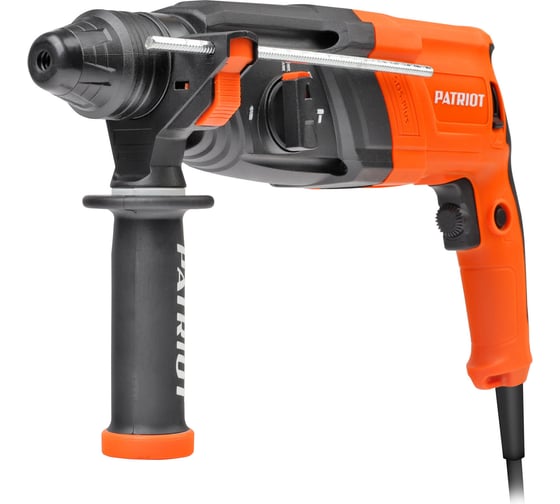 Перфоратор PATRIOT RH 243 SDS+, мощность 770 Вт, 2.6 Дж, 3 режима работы, макс.диаметр 24 мм, глубиномер, кейс 140301343
