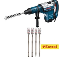 Перфоратор Bosch GBH 8-45 DV + 4 зубила RTec 0.615.990.J8M