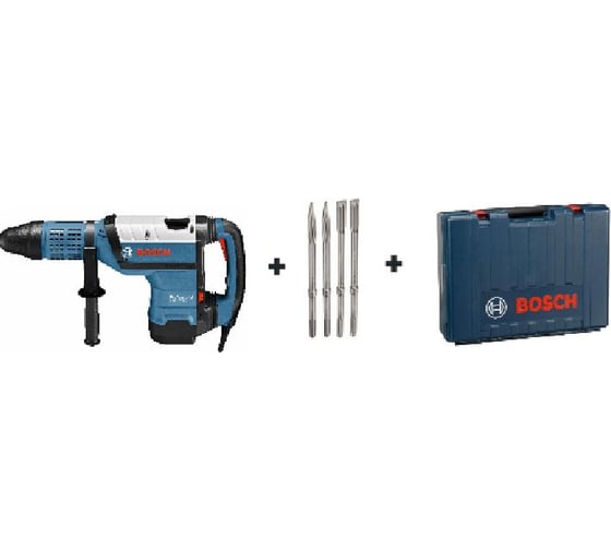 Перфоратор Bosch GBH 12-52 DV + 4 зубила RTec 0.615.990.J8R