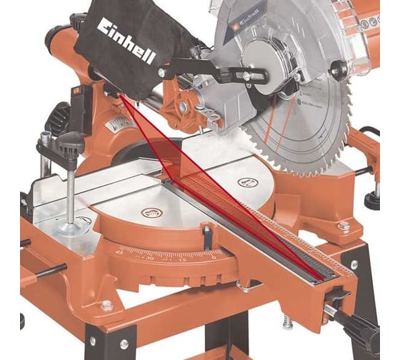 Торцовочная пила Einhell tc-sm 2531/2 u, 1900 вт, 254x30 мм, пропил 310x70 мм, со станиной 4300805