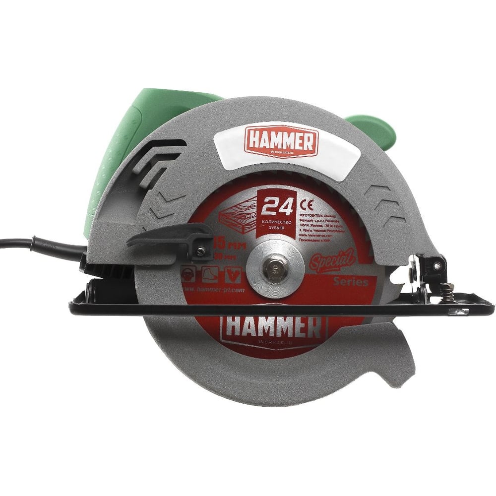 Циркулярная пила Hammer Flex CRP1500/185 1500 Вт, 5600 об/мин, 185x30 ...