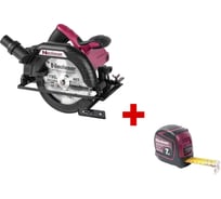 Пила циркулярная NeoLaser NCS-1600 1400Вт, диск 190*20мм 40Т,5000об/мин + рулетка измерительная NL03002/NL0010