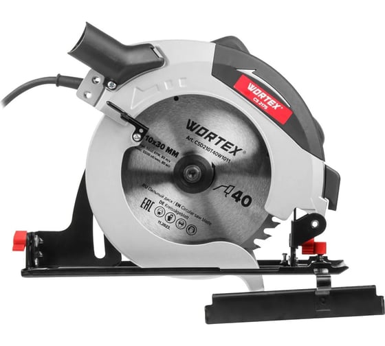 Циркулярная пила WORTEX CS 2175 в коробке, 1900 Вт, 210 мм, до 75 мм 1318506