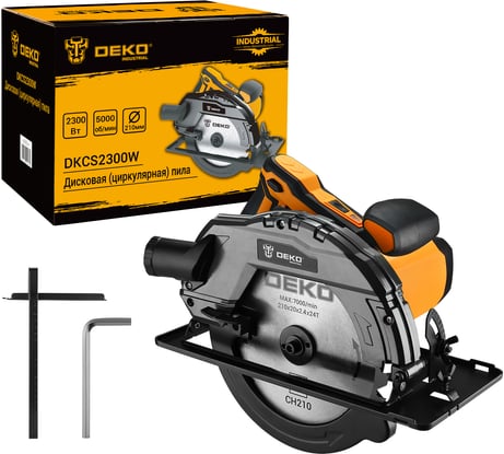 Дисковая (циркулярная) пила DEKO DKCS2300W 2300Вт, 210мм 084-1050