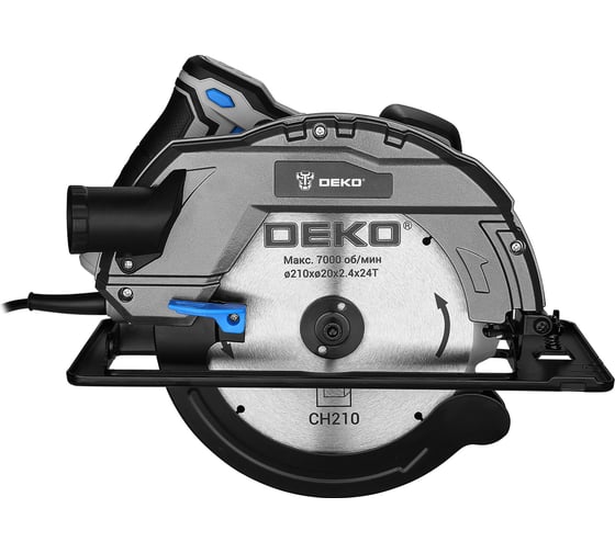 Дисковая (циркулярная) пила DEKO CSDK-2500 PRO, 2500Вт, 210мм диск 085-1153