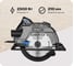 Дисковая (циркулярная) пила DEKO CSDK-2500 PRO, 2500Вт, 210мм диск 085-1153 1