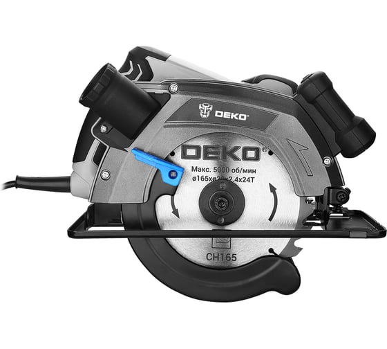Дисковая (циркулярная) пила DEKO CSDK-1500 PRO, 1500Вт, 165мм диск поддержание оборотов 085-1150