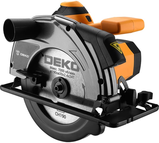 Дисковая (циркулярная) пила DEKO CSDK-1600, 1600Вт, 190мм диск 085-1151