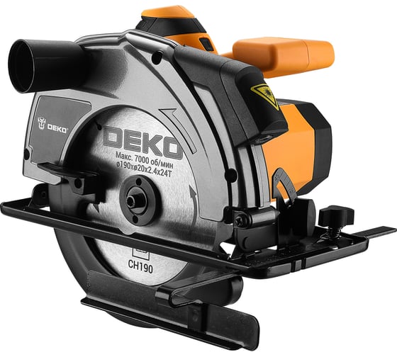 Дисковая (циркулярная) пила DEKO CSDK-1600, 1600Вт, 190мм диск 085-1151