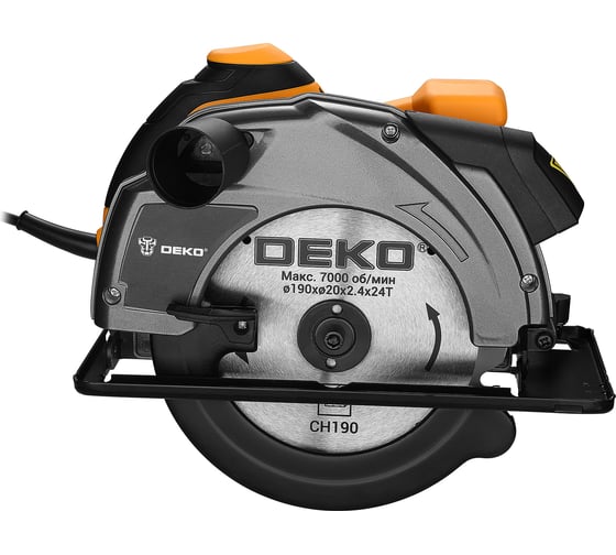Дисковая (циркулярная) пила DEKO CSDK-1600, 1600Вт, 190мм диск 085-1151