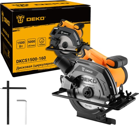 Дисковая (циркулярная) пила DEKO DKCS1500-160 1500Вт, 165мм диск 063-4190