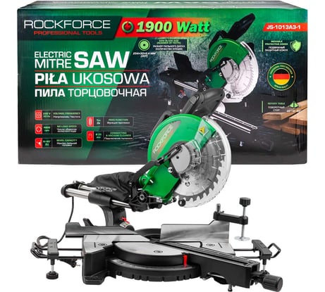 Пила торцовочная Rockforce 230V, 1900W, 4800 об/мин, диск 254х30х2.4 мм RF-JS-1013A3-1(61261)