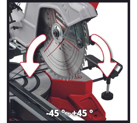 Пила торцовочная Einhell TE-SM 10 L Dual 2100Вт, 254x30мм, пропил 305x85мм, лазер 4300877