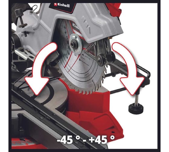 Пила торцовочная Einhell TE-SM 8 L Dual 1800Вт, 216x30мм, пропил 305x65мм, лазер 4300866