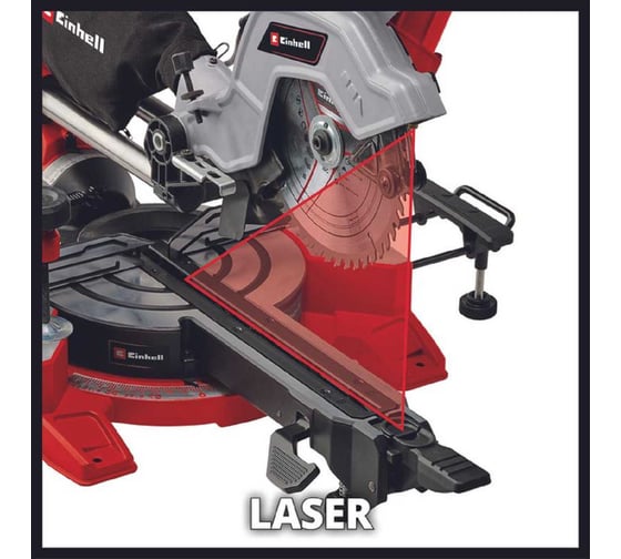 Пила торцовочная Einhell TE-SM 8 L Dual 1800Вт, 216x30мм, пропил 305x65мм, лазер 4300866