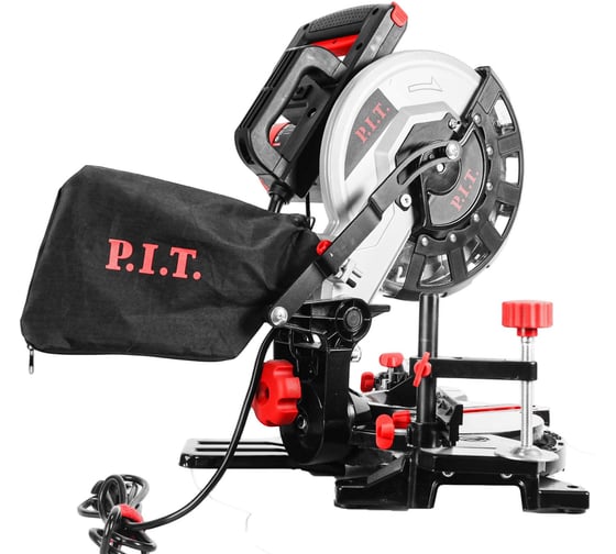 Пила торцовочная электрическая P.I.T. 1400Вт, Ø210мм, 3900об., влево 45, пропил 115мм, лазер PMS210-C