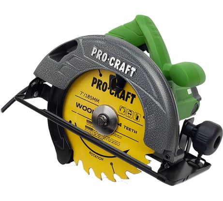 Пила дисковая PROCRAFT 2300 Вт, 185 мм, пропил 62 мм KR2300