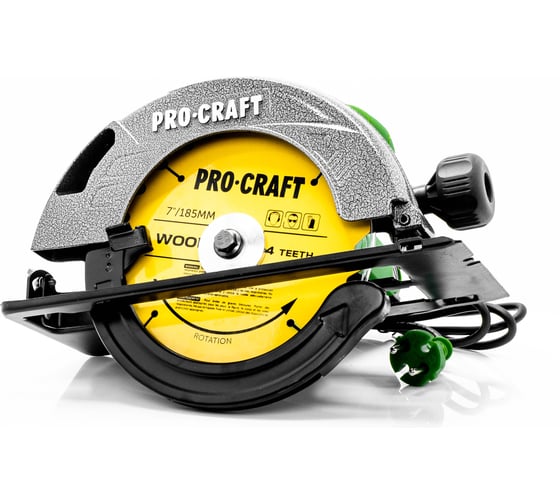 Пила дисковая PROCRAFT 2300 Вт, 185 мм, пропил 62 мм KR2300
