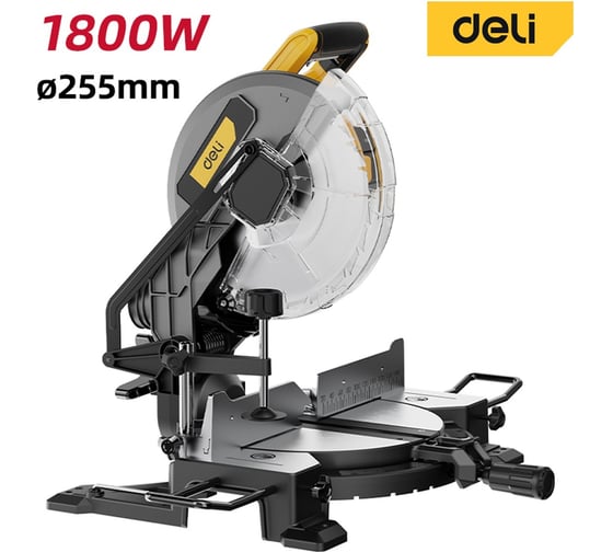Торцовочная пила DELI 255мм DC574 (1800Вт, 5000об/мин) 168892