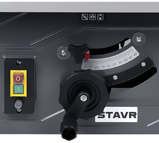 Пила дисковая стационарная Ставр 210мм, Stavr SWM 1200-210, 1200Вт, диск 210x30мм, 4800об/мин, 45/27мм (90/45), стол 525x440мм (транспортир, оснаст) 9031000216