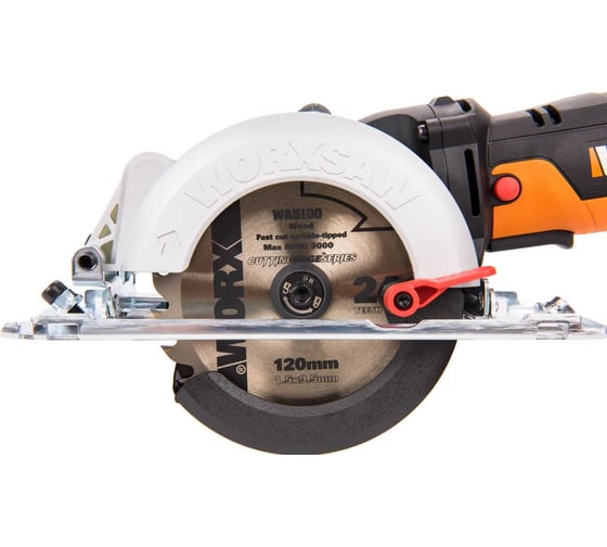 Компактная дисковая пила WORX 500 Вт, 120 мм, кейс WX439