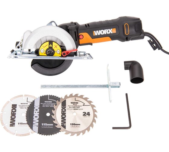 Компактная дисковая пила WORX 500 Вт, 120 мм, кейс WX439