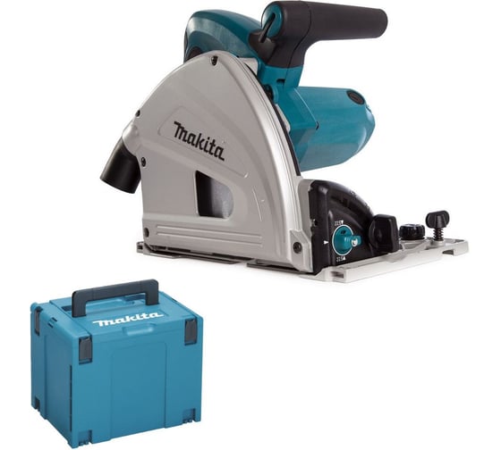 Пила дисковая погружная Makita 1300 Вт, 2000-5200 об/мин, диск 165x20 мм, глубина реза 56 мм, плавный пуск, Makpac 4 SP6000J