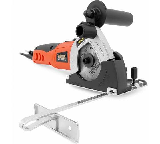 Циркулярная мини-пила MESSER M200 в комплекте 3 диска (алмаз, HSS, TCT) и направляющая шина 10-40-204