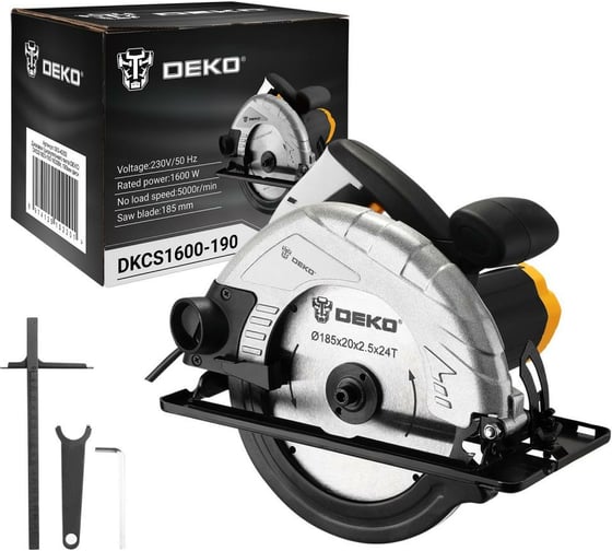 Дисковая (циркулярная) пила DEKO DKCS1600-190 1600 Вт, диск 185 мм 063-4282