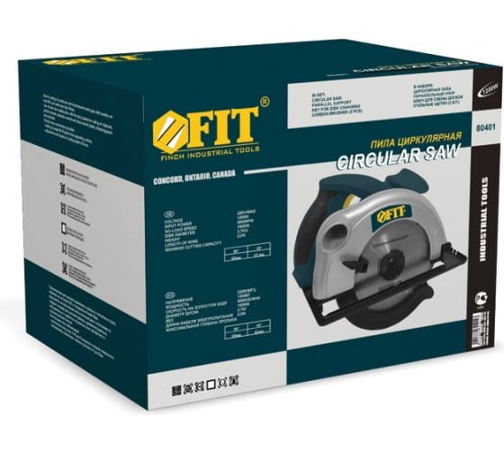 Ручная циркулярная пила FIT CS-185/1200 80401
