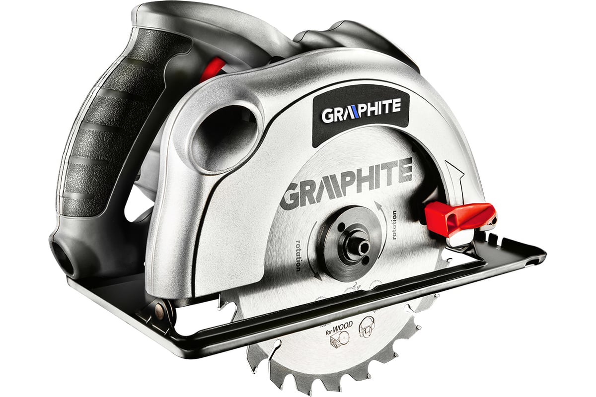 Дисковая пила GRAPHITE 185мм, 1200Вт 58G486 - выгодная цена, отзывы,  характеристики, фото - купить в Москве и РФ