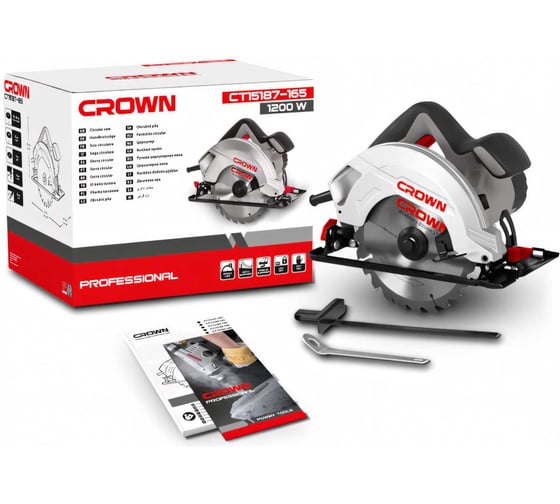 Дисковая пила CROWN CT15187-165