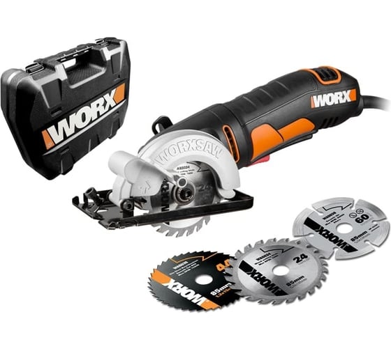 Дисковая пила WORX 400 Вт, 85 мм, кейс WX423.1