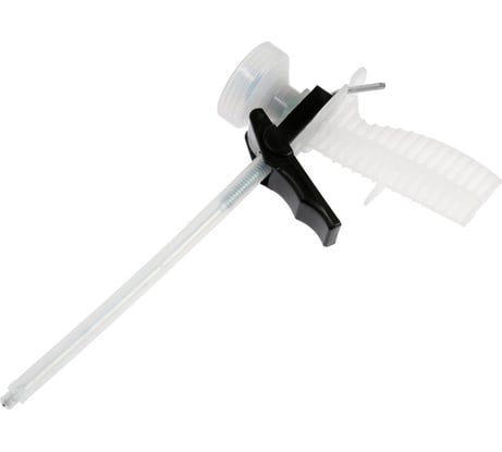 Пистолет для монтажной пены ТУНДРА пластиковый, прозрачный корпус 6029867