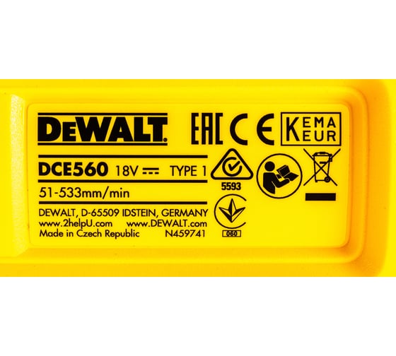 Пистолет для герметика DEWALT 18.0 В XR DCE560N-XJ